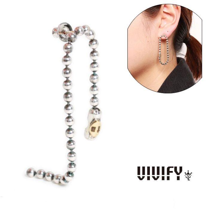 VIVIFY ビビファイ ピアス シルバー ボールチェーン Ball Chain 2way Pierce/K18gold | VIVIFY