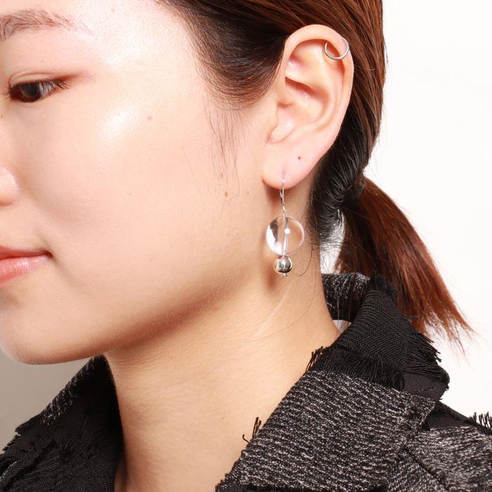VIVIFY ビビファイ ピアス シルバー フレンチフック Round Stone & Navajo Pearl Pierce | VIVIFY | 10