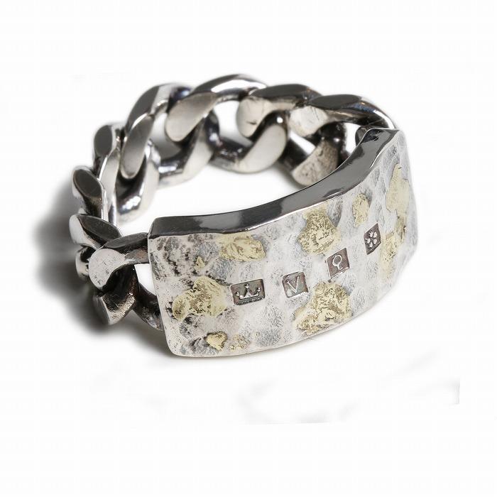 VIVIFY ビビファイ リング 指輪 シルバー Hallmarks ID Ring/ Hammered Finish w/ gold | VIVIFY | 01