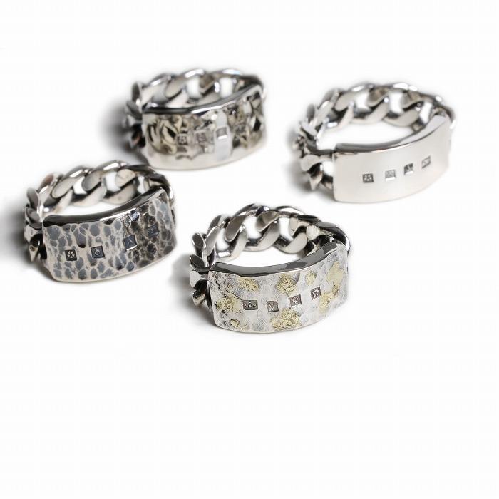 VIVIFY ビビファイ リング 指輪 シルバー Hallmarks ID Ring/ Hammered Finish w/ gold | VIVIFY | 03