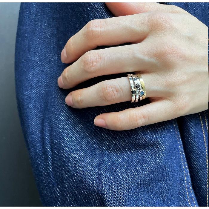 VIVIFY ビビファイ リング 指輪 シルバー Hammered k10BezelSetting Ring | VIVIFY | 19