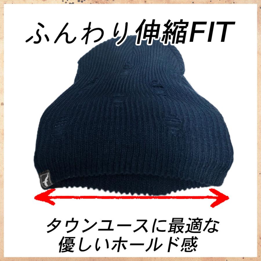 BlessedCrow ClassicDistressed ビーニー ダメージ ニット帽 ロング