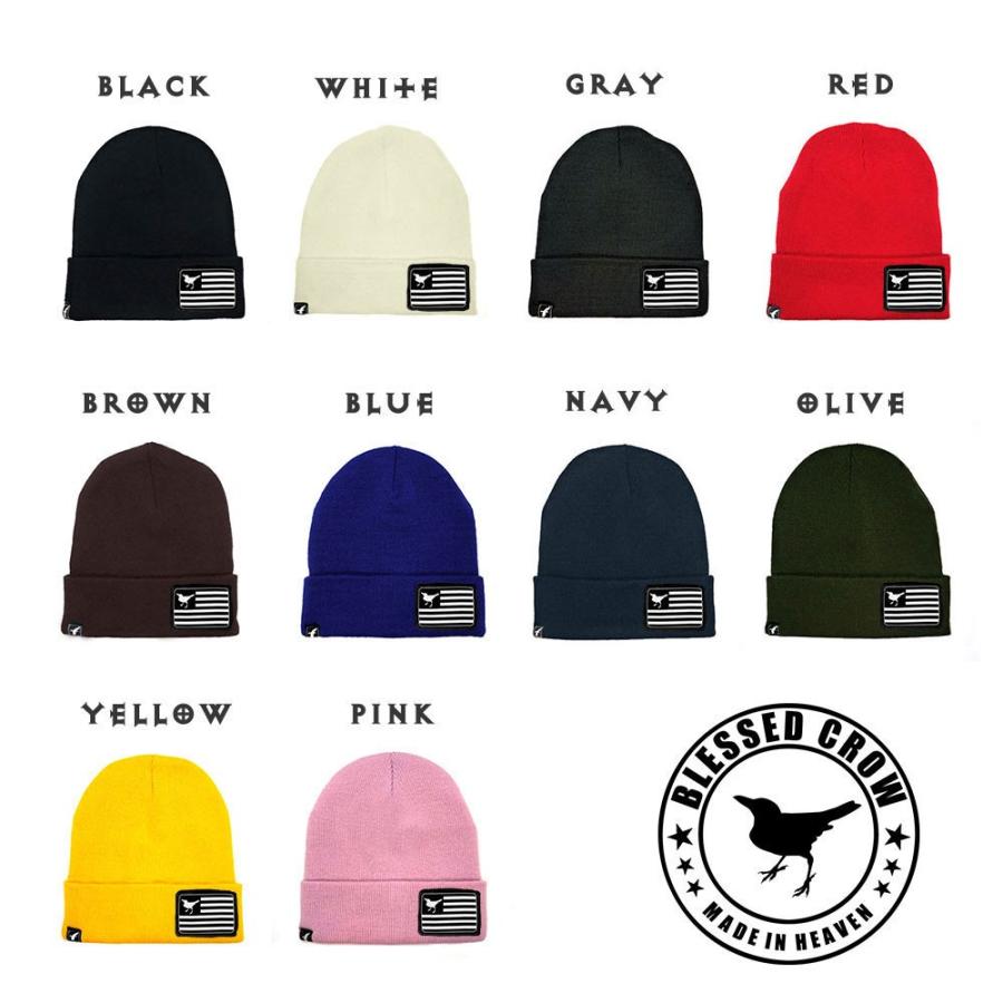 ニット帽 メンズ レディース ニットキャップ Blessedcrow フラッグ パッチ ミディアムビーニー ブランド B0005fl 帽子屋 Blessed Crow 通販 Yahoo ショッピング