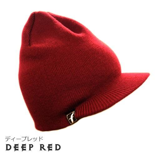 ツバ付き ニット帽 ニットキャップ BlessedCrow バイザービーニー 帽子