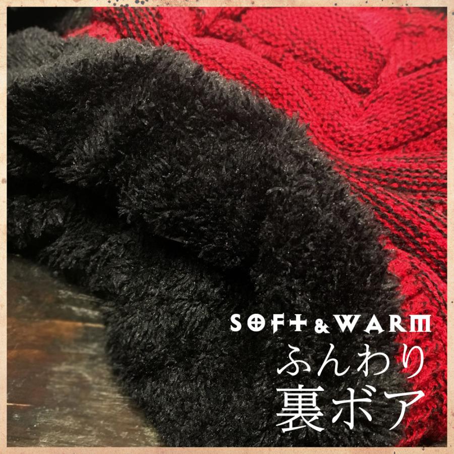 ニット帽 ニットキャップ メンズ レディース 裏ボア 帽子 ブランド BlessedCrow Bear ビーニー 秋冬 冬用 防寒 暖かい 大きめ |  | 03