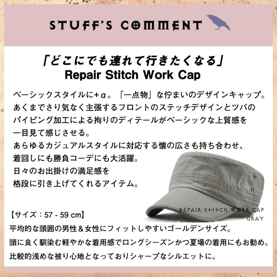 ワークキャップ メンズ 帽子 ワンポイント ダメージ ステッチ C0022 帽子屋 Blessed Crow 通販 Yahoo ショッピング