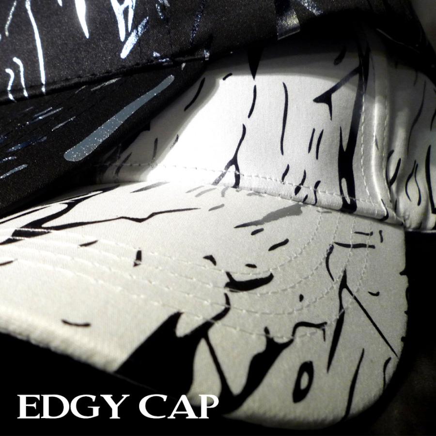 Edgy キャップ シルバーグラデーション 帽子 メンズ レディース 総柄 柄 黒 白 春夏 秋冬 : 帽子屋 BLESSED CROW ...