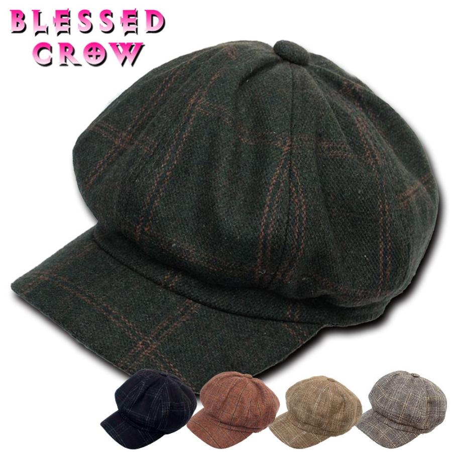 キャスケット 秋 帽子 メンズ レディース チェック Cq0016 帽子屋 Blessed Crow 通販 Yahoo ショッピング