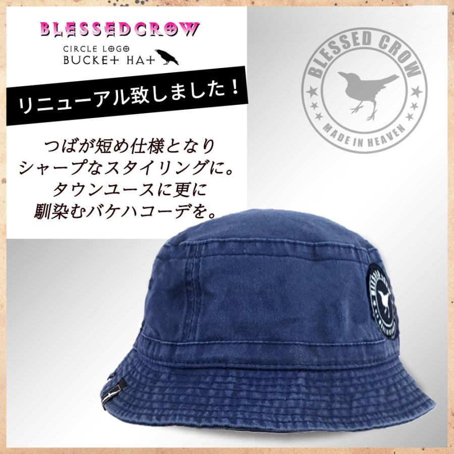 ハット メンズ ブランド BlessedCrowCircleLogo バケットハット 短いつば バケハ 帽子 春夏 春 夏｜blessedcrow｜04