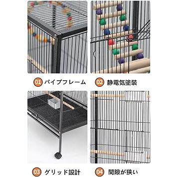 Aeon hum 鳥ケージ 鳥かご バードゲージ 大型 豪華ケージ 大きい 複数飼い インコ オウムケージ オカメ セキセイ ボタン 文鳥 インコ オウムケージ オカメ セキセイ ボタン