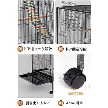 Aeon hum 鳥ケージ 鳥かご バードゲージ 大型 豪華ケージ 大きい 複数飼い インコ オウムケージ オカメ セキセイ ボタン 文鳥 インコ オウムケージ オカメ セキセイ ボタン