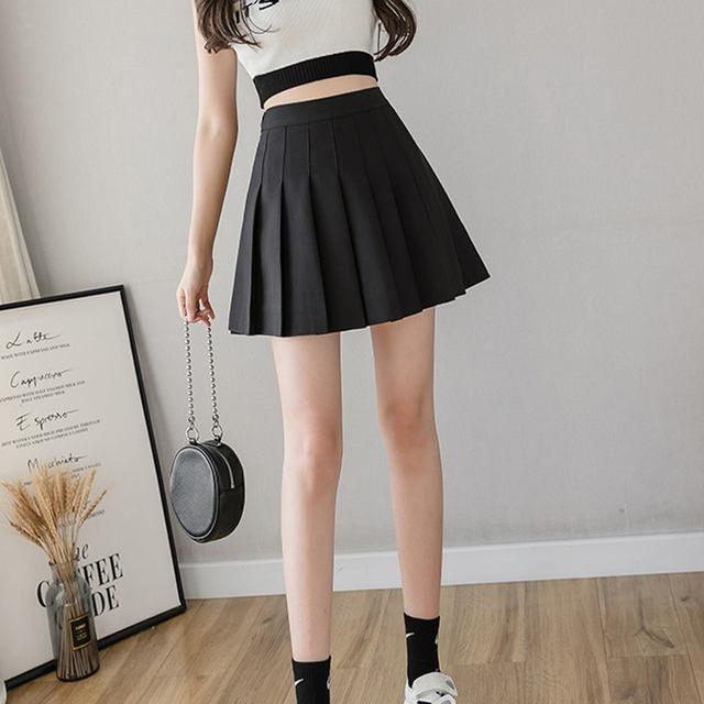 プリーツスカート ミニスカート 黒 M ハイウエスト 学生 レディース フリル ミニ スカート 膝上 韓国 オルチャンファッション Ymva0 Blessing 通販 Yahoo ショッピング