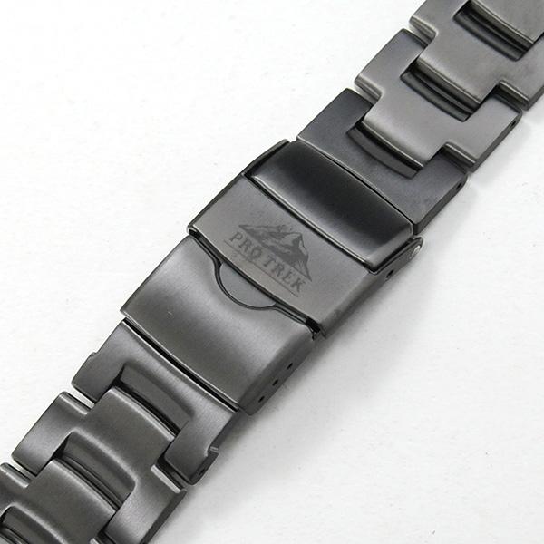 3024 カシオ プロトレック 純正バンド PRW-50YT-1JF専用ブラックチタンバンド 取付用レバー式ばね棒付 取付幅23mm（10617082_0286-10620671/2=10600698/2)の画像