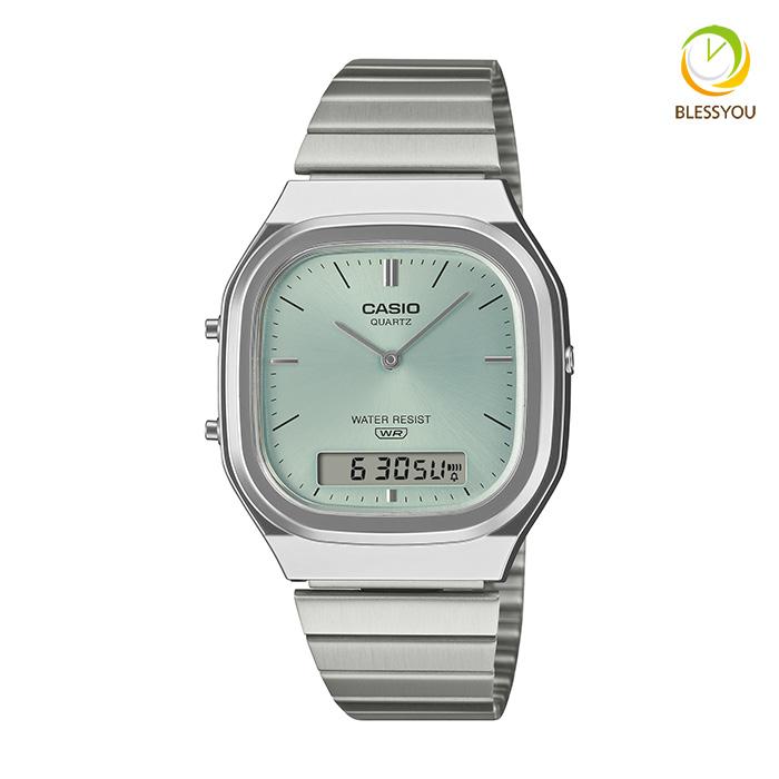 【美品】カシオ　アナデジ　AQ240 　人気モデル CASIO（カシオ） アナデジ 腕時計 CASIO AQ-240E-2AJF 7.0 2026年4月