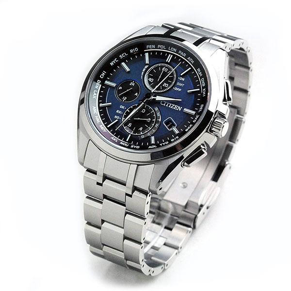 腕時計 メンズ シチズン エコドライブ クロノグラフ  電波ソーラー ソーラー  アテッサ  CITIZEN ATTESA  AT8040-select(120)  ワールドタイム 日本製の画像