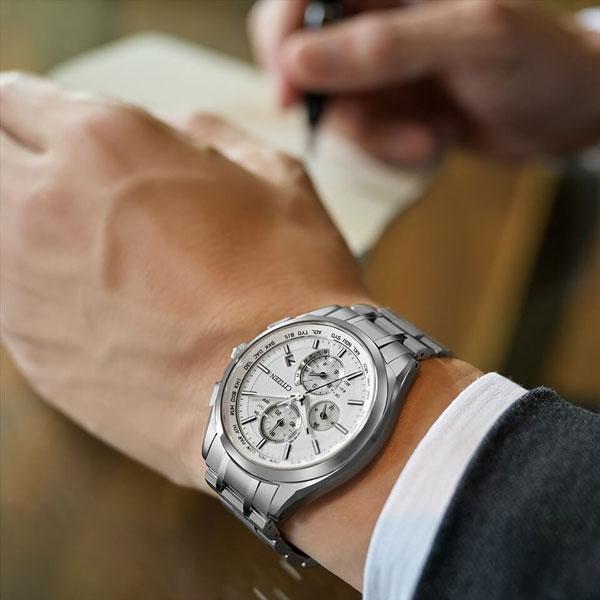 腕時計 メンズ シチズン エコドライブ クロノグラフ  電波ソーラー ソーラー  アテッサ  CITIZEN ATTESA  AT8040-select(120)  ワールドタイム 日本製の画像