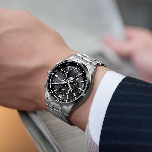 Regular Line 腕時計 メンズ シチズン エコドライブ クロノグラフ 電波