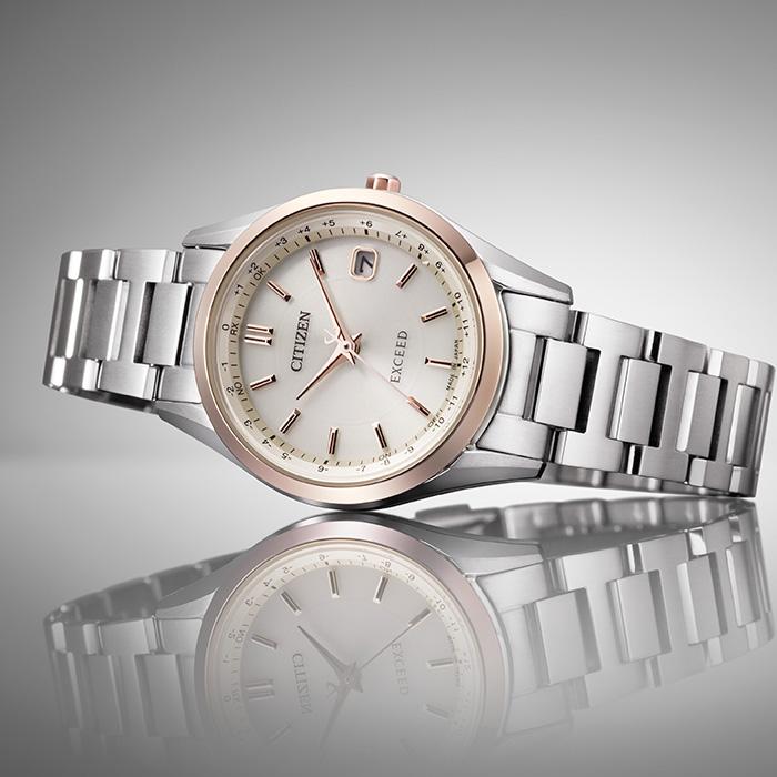 美品！CITIZEN EXCEED ペアウォッチ　ゴールド電池交換済ベルト新品！ EXCEED(CITIZEN) ペアウォッチ CITIZEN EXCEED シチズン エクシード