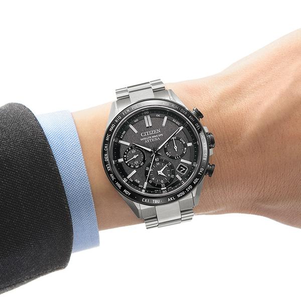 美品　CITIZEN　シチズン　ブラック　電波ソーラー　腕時計　メンズ　クロノ 腕時計 メンズ シチズン エコドライブ クロノグラフ 電波ソーラー