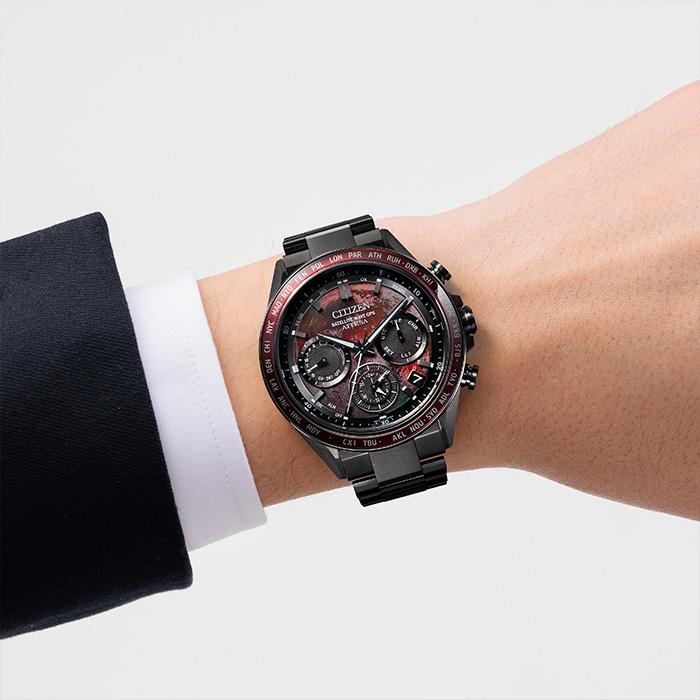 ACT Line メンズ 腕時計 シチズン アテッサ GPS 電波時計 エコドライブ