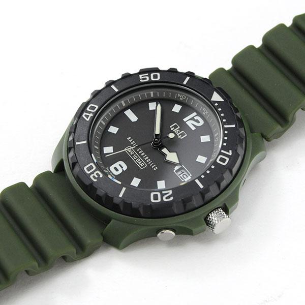 電波時計 q&q 電波ソーラー腕時計 シチズン アナログ 時計 10気圧防水