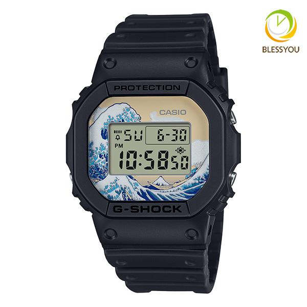 葛飾北斎デザイン 凱風快晴 DW-5600KHG24-1JR神奈川沖浪裏 DW