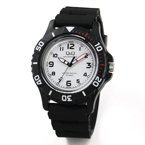 メンズ 腕時計 ソーラー  シチズン アナログ 旅行 シチズン時計 Q&Q  10気圧防水  電池交換不要 E02A-select  ウレタンベルト  ネコポス 配送 | Q&Q | 16