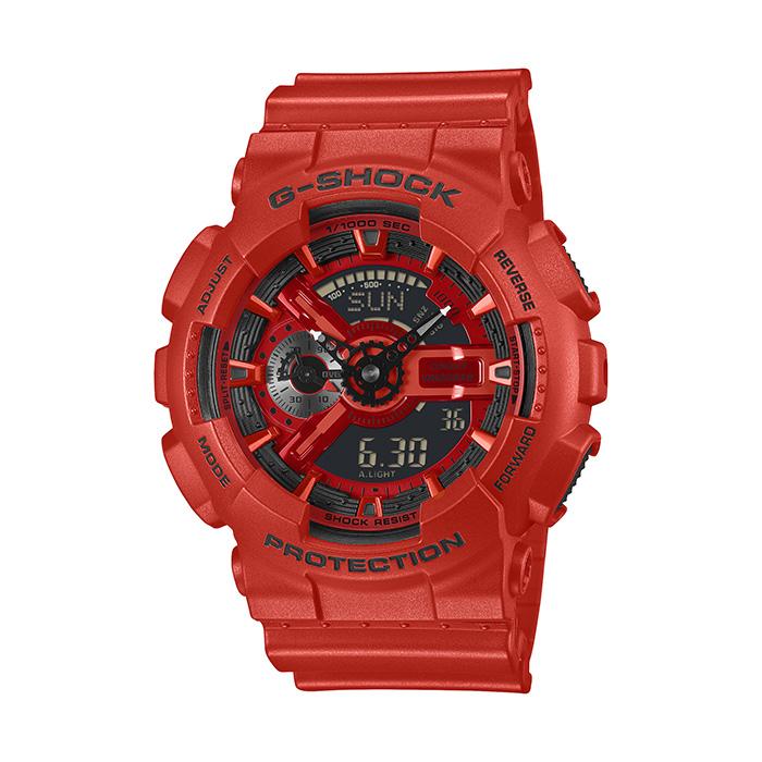 G-SHOCK ペアウォッチ 紅RED 金 希少 稼働品 G-SHOCK BASIC Gショック ジーショック ICONIC RED GA-110RRB-4AJF