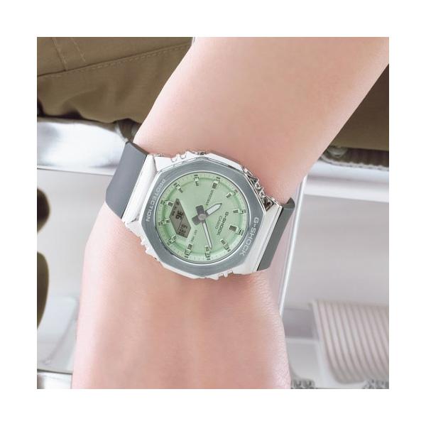 Gショック レディース 腕時計 メタルベゼル GM-S2110 シリーズselect(265)   ボーイズサイズ G-SHOCK women ジーショック メタルフォルム 八角形 カラーダイアルの画像