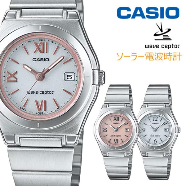 カシオ ソーラー 電波時計 レディース 3針アナログ 5気圧防水 腕時計  LWQ-10DJシリーズselect 25 ウェーブセプター WAVE CEPTOR 電波ソーラー メタルバンドの画像