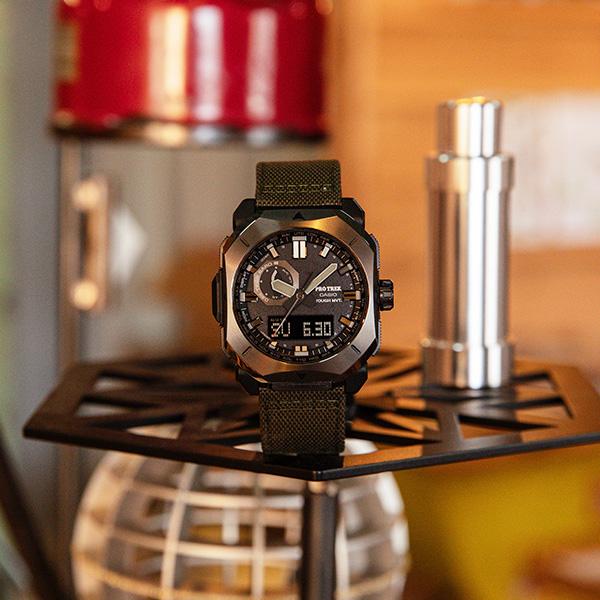 CASIO PRO TREK トリプルセンサー　 PRW-6900YB-3JF 楽天市場】プロトレック ソーラー電波時計 難燃クロスバンド