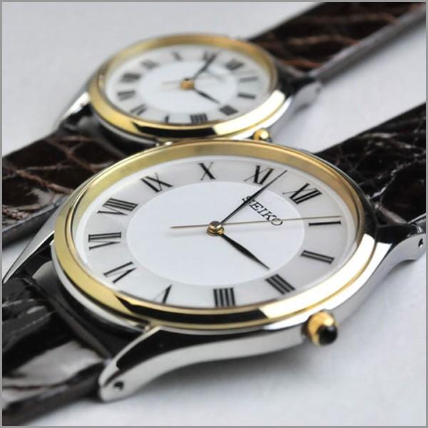 【稼働】SEIKO SACM152 SWDL162 ペアウォッチ ゴールド DOLCE ＆ EXCELINE ペアウォッチ カップル 夫婦 セイコー 薄型ペア