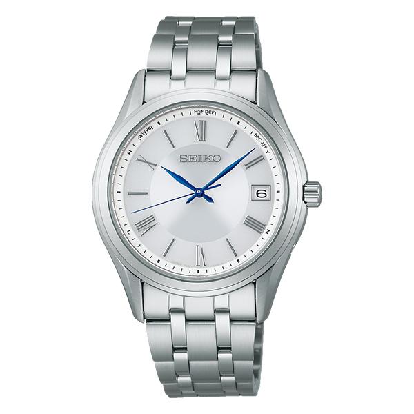 メンズ 腕時計 セイコー ソーラー電波 ホワイト SEIKO selection