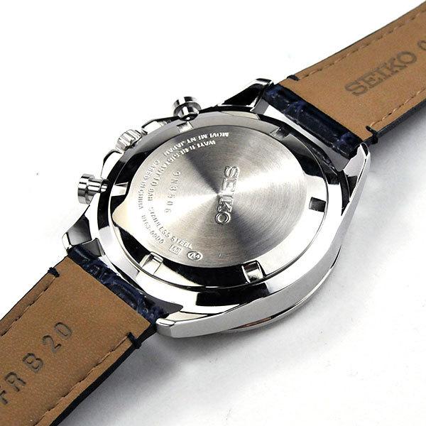 セイコーセレクション クロノグラフ 腕時計 SEIKO SBTR019 30,0 8Tクロノグラフ スピリット2 レザーバンド ネイビー 皮革   プレゼント |  | 05