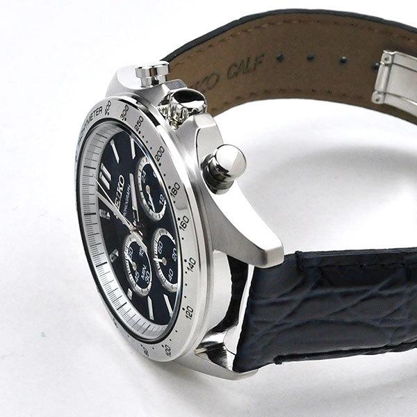 セイコーセレクション クロノグラフ 腕時計 SEIKO SBTR019 30,0 8Tクロノグラフ スピリット2 レザーバンド ネイビー 皮革   プレゼント |  | 06