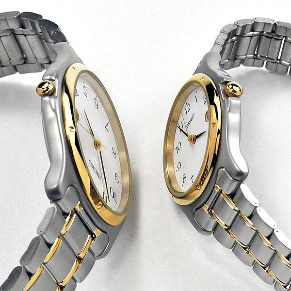 ペアウォッチ セイコー スピリット2 日本製  腕時計 電池式クオーツ時計 SEIKO SCXA028-SSXV028 34,0 ペアウォッチ カップル ペア ギフト 夫婦 カップルの画像