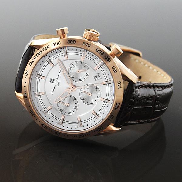 サルバトーレ・マーラ（SALVATORE MARRA） メンズ 腕時計 レザーバンド