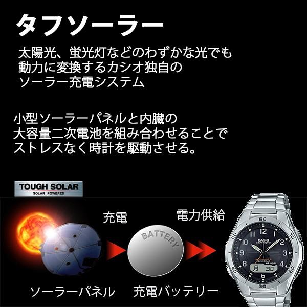 メンズ腕時計 カシオ 電波ソーラー 腕時計 メンズ ウェーブセプター
