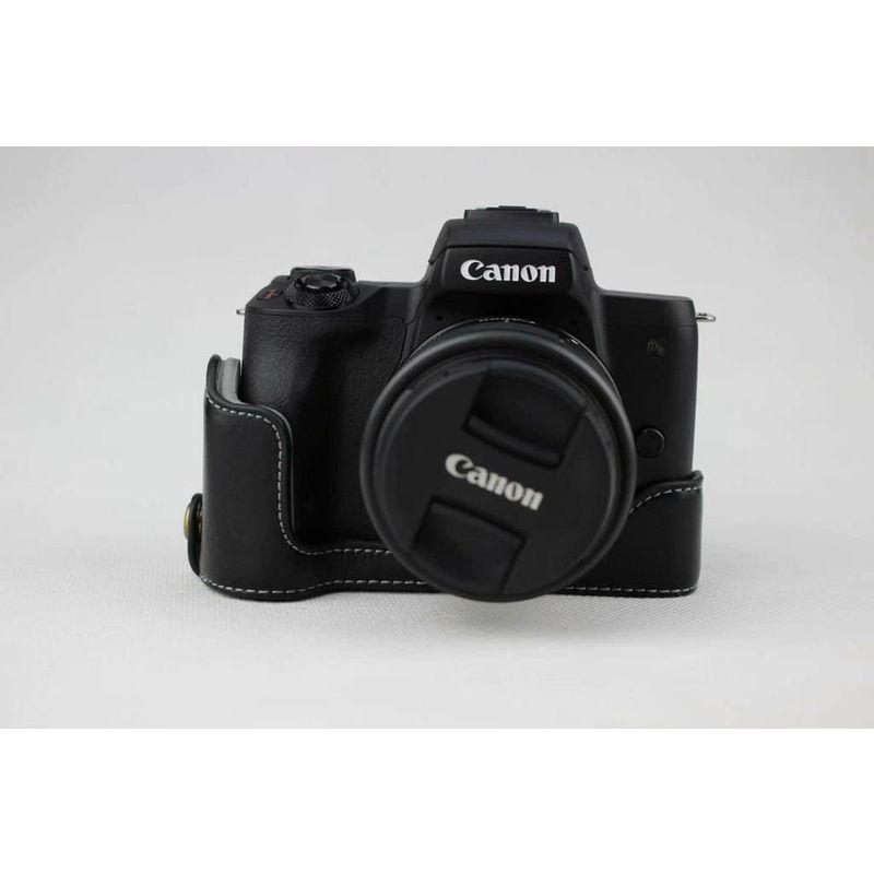 Canon キヤノン PEN EOS M50 カメラバッグ カメラケース 本革、Koowl手作りトップクラスの牛革カメラハーフケース、Can｜bleu-bois-en-ligne-i｜08