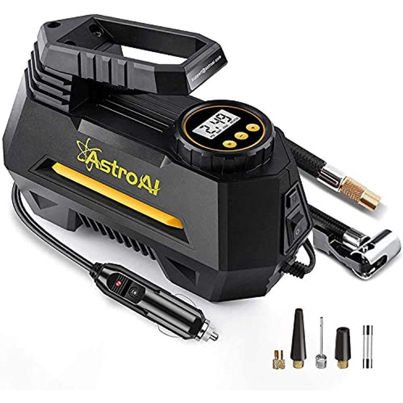 豪華で新しい Astroai 電動エアコンプレッサー 車 空気入れ 電動空気入れ 自動停止 静音 小型 過熱保護 Dc12v ガーソケット接続式 Ledラ Moe Gov Np