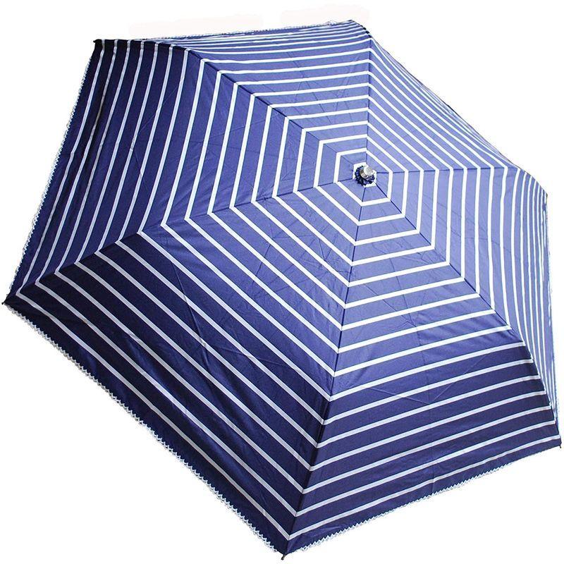 予約受付中 ｕｖカット 折りたたみ傘 ネイビー ボーダー 50cm 楽折りミニ 日傘 Fdctheclub Com