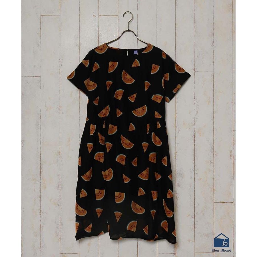 セール ワンピース レディース おしゃれ 半袖 2way スイカ柄2wayワンピース 秋冬 ブルーブルーエ Paypayモール店 通販 Paypayモール