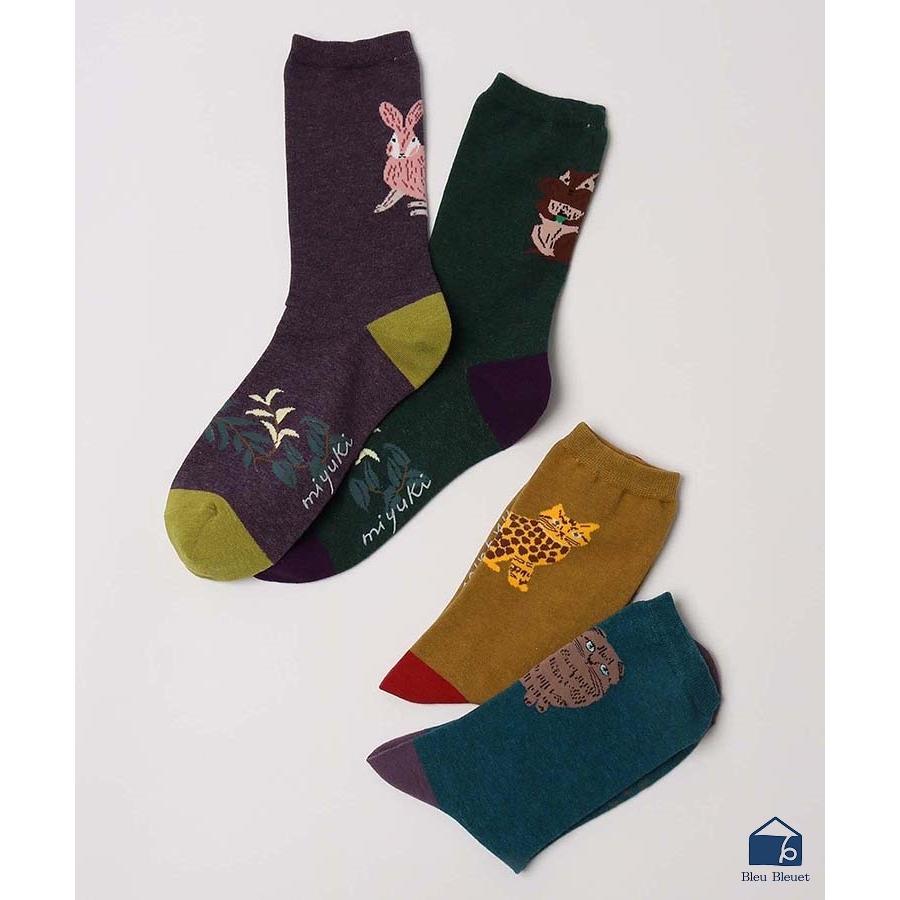 靴下 レディース 秋コーデ 松尾ミユキ切り替えソックス 秋冬 ブルーブルーエ Paypayモール店 通販 Paypayモール