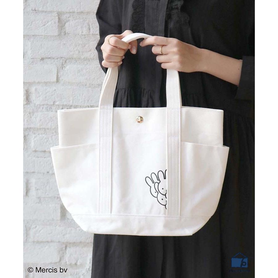Miffy ミッフィー トートバッグ おしゃれ キャンバス ポケット Peekトートバッグm ブルーブルーエ Paypayモール店 通販 Paypayモール