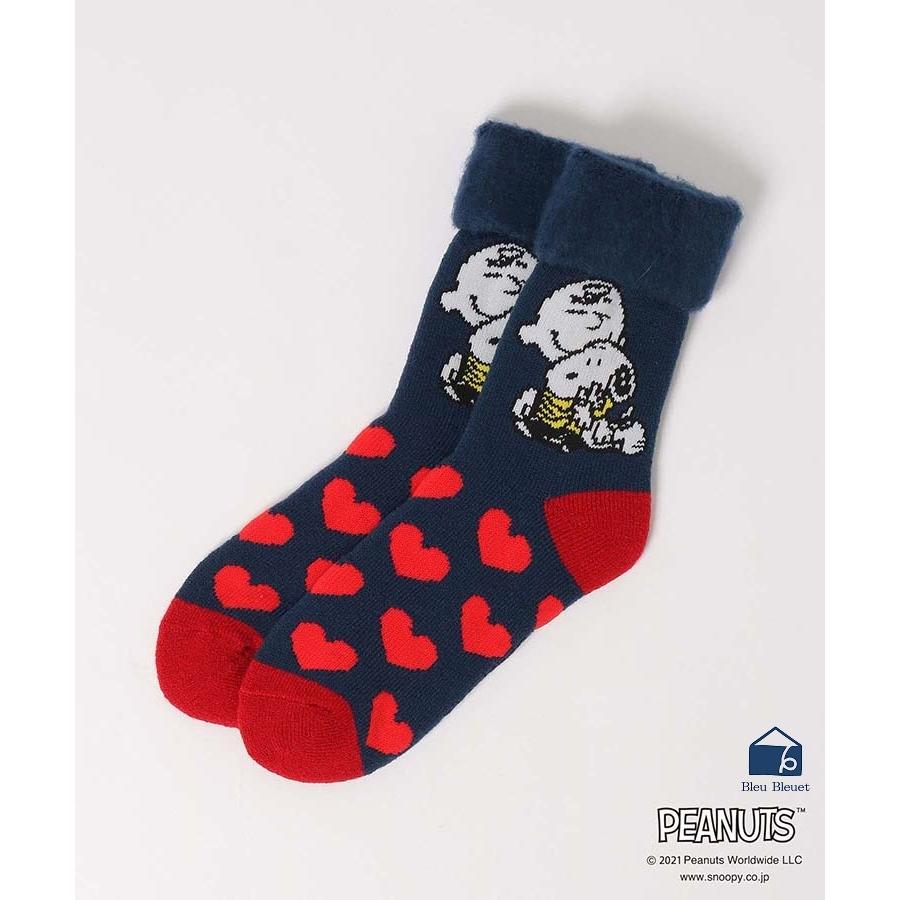 スヌーピー 靴下 レディース もこもこ 暖かい レディース おしゃれ ルームソックス 防寒 裏起毛スヌーピーソックス ブルーブルーエ Paypayモール店 通販 Paypayモール
