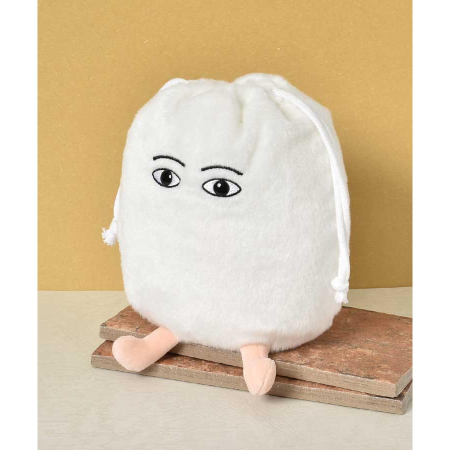 巾着袋 小物入れ レディース ぬいぐるみ 巾着ポーチ メジェド グッズ 雑貨 古代エジプト 神様 おしゃれ かわいい おもしろ プレゼント メジェドぬいぐるみ巾着 | Bleu Bleuet