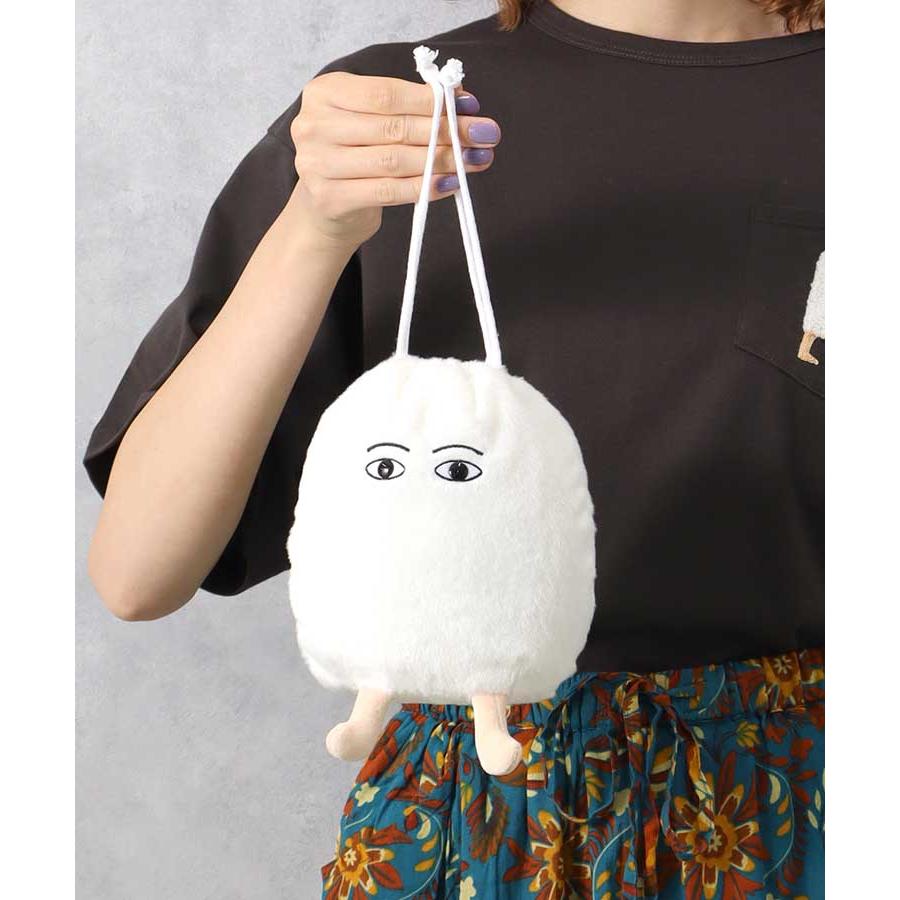 巾着袋 小物入れ レディース ぬいぐるみ 巾着ポーチ メジェド グッズ 雑貨 古代エジプト 神様 おしゃれ かわいい おもしろ プレゼント メジェドぬいぐるみ巾着 | Bleu Bleuet | 02