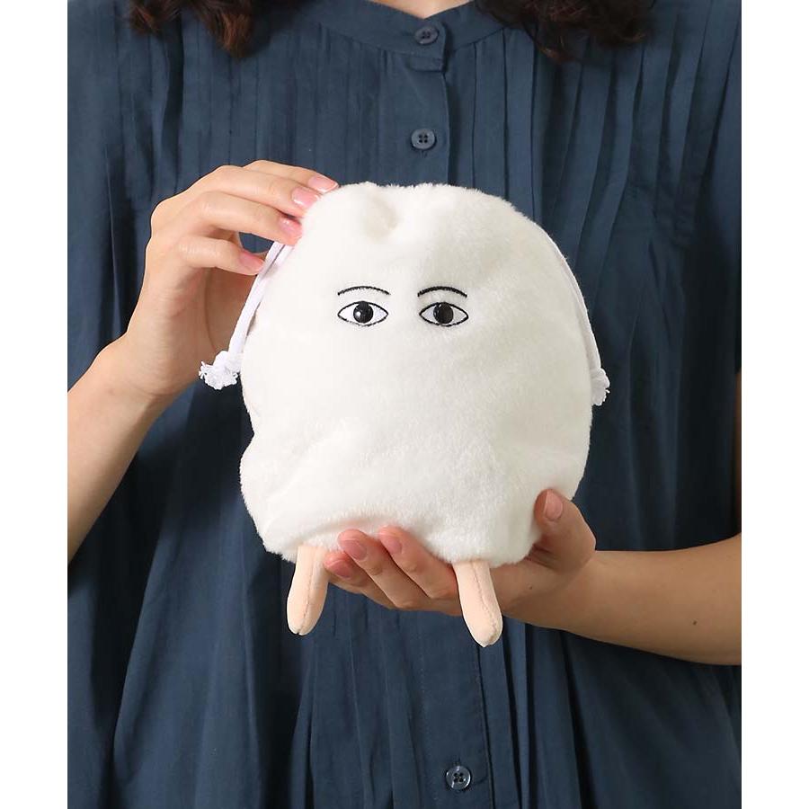 巾着袋 小物入れ レディース ぬいぐるみ 巾着ポーチ メジェド グッズ 雑貨 古代エジプト 神様 おしゃれ かわいい おもしろ プレゼント メジェドぬいぐるみ巾着 | Bleu Bleuet | 03