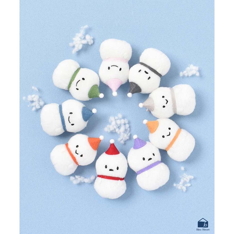 幸せの雪だるまぬいぐるみゆきだるまSnowMan ガチャマスコットブルー