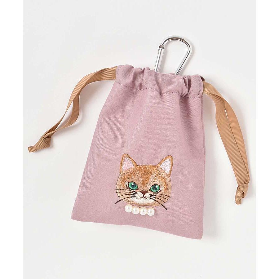 Bleu Bleuet セール 巾着袋 レディース 巾着ポーチ カラビナ